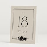 "Bouquet Toss" - Table Numbers in Smoke by Robert and Stella - Folded