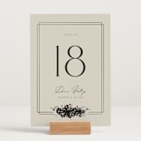 "Bouquet Toss" - Table Numbers in Smoke by Robert and Stella - Displayed (stand not included)