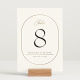 "Postcard" - Table Numbers in Snow by Kaydi Bishop - Displayed (stand not included)