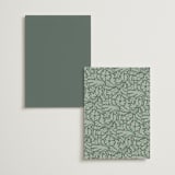 "Nouveau Frame" - Table Numbers in Sage by GeekInk Design - Back of Card Options