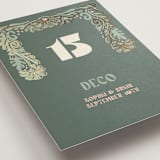 "Nouveau Frame" - Table Numbers in Sage by GeekInk Design - Detail
