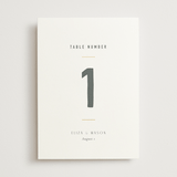 "Minimal Monogram" - Table Numbers in Granite by Jackie Mangiolino - Front