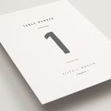 "Minimal Monogram" - Table Numbers in Granite by Jackie Mangiolino - Detail
