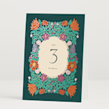 "Tropical garden" - Table Numbers in Jungle by Simona Camp - Folded