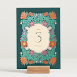 "Tropical garden" - Table Numbers in Jungle by Simona Camp - Displayed (stand not included)