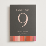 "Patchwork Border" - Table Numbers in Fruit Punch by Morgan Kendall - Front