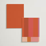 "Patchwork Border" - Table Numbers in Fruit Punch by Morgan Kendall - Back of Card Options