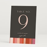 "Patchwork Border" - Table Numbers in Fruit Punch by Morgan Kendall - Folded