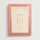 "Mandapam" - Table Numbers in Carnation by Creo Study - Front