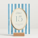 "Knightsbridge" - Table Numbers in Sky by Jackie Crawford - Displayed (stand not included)
