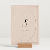 "Champagne" - Table Numbers in Rose by Ani Somi - Displayed (stand not included)