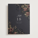 "Vintage Rose Garden" - Table Numbers in Midnight by Grace Kreinbrink - Front
