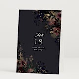 "Vintage Rose Garden" - Table Numbers in Midnight by Grace Kreinbrink - Folded