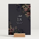"Vintage Rose Garden" - Table Numbers in Midnight by Grace Kreinbrink - Displayed (stand not included)
