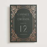 "Gilded nouveau frame" - Table Numbers in Onyx by Ana de Sousa - Front