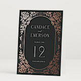 "Gilded nouveau frame" - Table Numbers in Onyx by Ana de Sousa - Folded