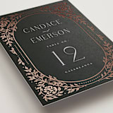"Gilded nouveau frame" - Table Numbers in Onyx by Ana de Sousa - Detail