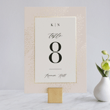 "Solaris" - Table Numbers in Blush by Kristie Kern - Front
