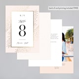 "Solaris" - Table Numbers in Blush by Kristie Kern - Back of Card Options