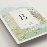 "Mountaintop" - Table Numbers in Evergreen by Paper Sun Studio - Detail