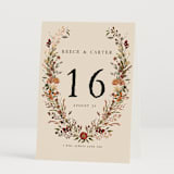 "Monogrammed Floral" - Table Numbers in Harvest by Susan Moyal - Folded