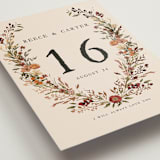 "Monogrammed Floral" - Table Numbers in Harvest by Susan Moyal - Detail