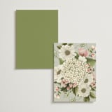 "Floral Tribute" - Table Numbers in Moss by Chris Griffith - Back of Card Options
