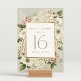 "Floral Tribute" - Table Numbers in Moss by Chris Griffith - Displayed (stand not included)