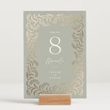 "Riviera" - Table Numbers in Willow by Leia Matt - Displayed (stand not included)