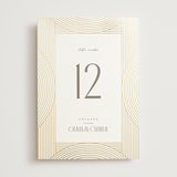 "Moderne" - Table Numbers in Alabaster by Pixel and Hank - Front