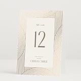 "Moderne" - Table Numbers in Alabaster by Pixel and Hank - Folded