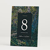 "By the Creek" - Table Numbers in Emerald by Becky Nimoy - Folded