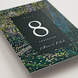 "By the Creek" - Table Numbers in Emerald by Becky Nimoy - Detail