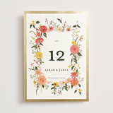 "Enchanting" - Table Numbers in Burgundy by Susan Moyal - Front