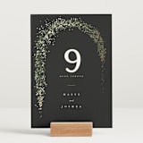 "Winter Garland" - Table Numbers in Tuxedo by Leah Bisch - Displayed (stand not included)