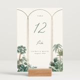 "The Greenhouse" - Table Numbers in Seagreen by Elly - Displayed (stand not included)