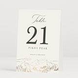 "Peaks" - Table Numbers in Hunter by Sarah Brown - Folded