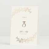 "floral crest" - Table Numbers in Champagne by Cass Loh - Folded