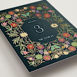 "Gilded Tapestry" - Table Numbers in Midnight Garden by Simona Camp - Detail