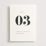 "Golden Stamp" - Table Numbers in Snow by FRANI - Front