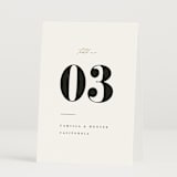 "Golden Stamp" - Table Numbers in Snow by FRANI - Folded