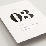 "Golden Stamp" - Table Numbers in Snow by FRANI - Detail