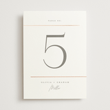 "Simple Lines" - Table Numbers in Snow by Michelle Taylor - Front