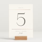 "Simple Lines" - Table Numbers in Snow by Michelle Taylor - Displayed (stand not included)