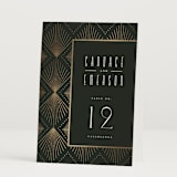 "Deco pattern" - Table Numbers in Onyx by Ana de Sousa - Folded