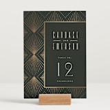 "Deco pattern" - Table Numbers in Onyx by Ana de Sousa - Displayed (stand not included)