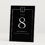 "Elegant Station" - Table Numbers in Noir by Stacey Meacham - Folded