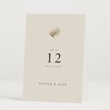 "Simple Seashell" - Table Numbers in Sand by Hannah Bowman - Folded