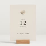 "Simple Seashell" - Table Numbers in Sand by Hannah Bowman - Displayed (stand not included)