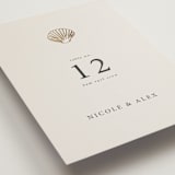 "Simple Seashell" - Table Numbers in Sand by Hannah Bowman - Detail